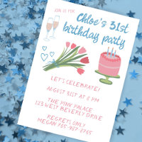 Whimsical Verjaardagsfeest Girlie Schattigee Custo