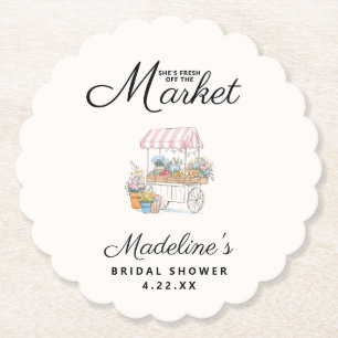 Whimsical Vers Vers Van De Markt Bruidsdiner Kartonnen Onderzetters