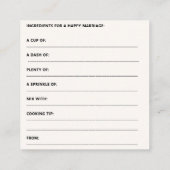 Whimsical Verse Huwelijkssluiting Bridal Shower  Informatiekaartje (Achterkant)