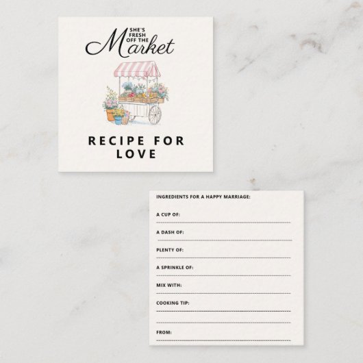 Whimsical Verse Huwelijkssluiting Bridal Shower  Informatiekaartje (Voorkant / Achterkant)