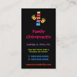 Whimsical Vertical Chiropractic Visitekaartjes