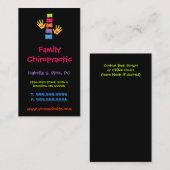 Whimsical Vertical Chiropractic Visitekaartjes (Voorkant / Achterkant)