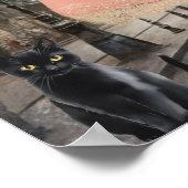 Whimsical Victoriaans Gothic Girl & Florals Londen Poster (Hoek)