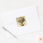 Whimsical Victoriaans heteluchtballon Stickers (Envelop)