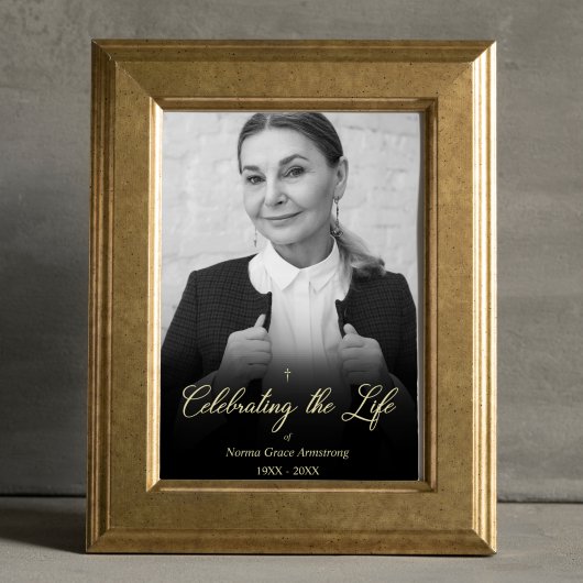 Whimsical Vier het Leven Foto Funeral Poster