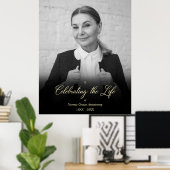 Whimsical Viering van het Leven Foto Rouwservice Poster (Thuiskantoor)