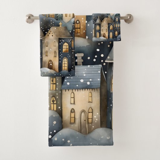 Whimsical Village Starry Skies Marine Gold (En situation)