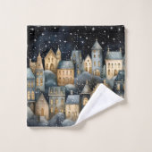 Whimsical Village Starry Skies Marine Gold (Gant de toilette)