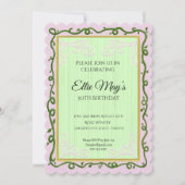 Whimsical Vine Birthday Invitation (Devant)