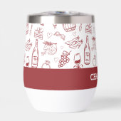 Whimsical Vino Before Vows Burgundy Bridal Shower (Voorkant)