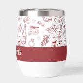 Whimsical Vino Before Vows Burgundy Bridal Shower (Achterkant)