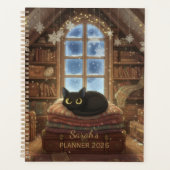 Whimsical Vintage Attic Black Cat (Devant)