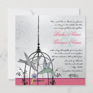 Whimsical Vintage Bird Cage Invitations de mariage