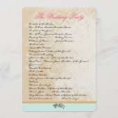 Whimsical Vintage Bird Cage Wedding Programme (Dos)