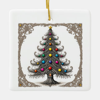 Whimsical Vintage Christmas Tree Ornament - Intris