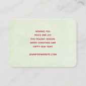 Whimsical Vintage-kersttrein met speelgoed Visitekaartje (Achterkant)