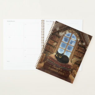 Whimsical Vintage Zolder Zwarte Kat Planner