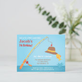 Whimsical Vist Birthday Party Kaart (Staand voorkant)