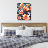 Whimsical vlinder illustratie uniek canvas afdruk (Insitu (Slaapkamer))