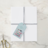 Whimsical Vlinders in een Pot Moederdag Cadeaulabel (Met Touw)