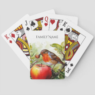 Whimsical Vogels & Appel Delight Pokerkaarten
