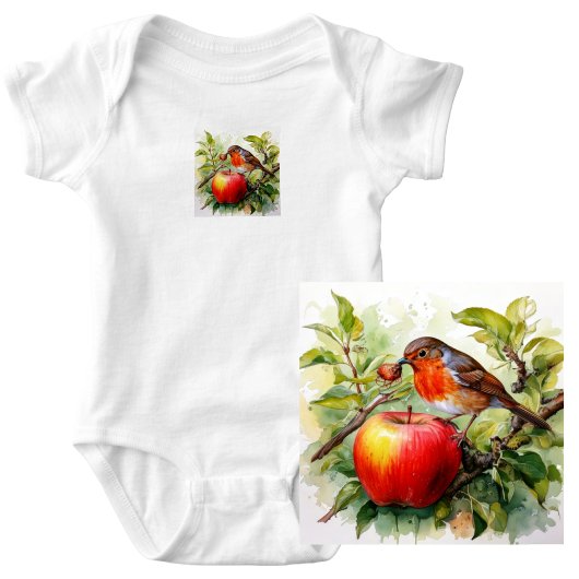 Whimsical Vogels & Appel Delight Romper
