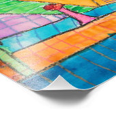 Whimsical Volcano Landscape 8x10 Print Foto Afdruk (Hoek)