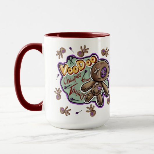 Whimsical Voodoo Doll Mug Mok (Links)