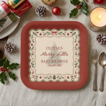 Whimsical Vrolijke Kleine Kerst Baby Shower