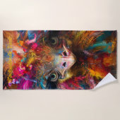 Whimsical Wackadoodle Kleurrijke Vogel Charm Strandlaken (Voorkant)