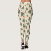Whimsical Walking Christmas Trees Patroon Leggings (Achterkant)