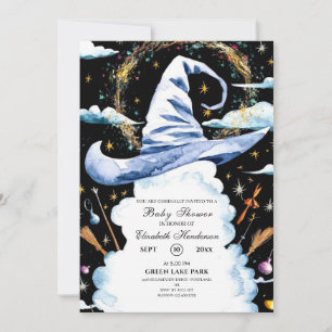 Whimsical Wand Wizard Pet Baby shower Kaart