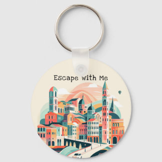 Whimsical Wanderlust Dreamscape Adventurer Sleutelhanger