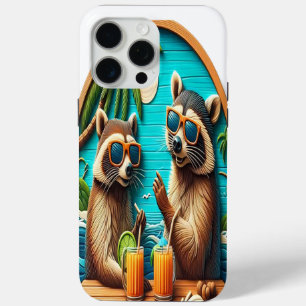 Whimsical wasberen neergestreken op rustieke tafel iPhone 15 pro max hoesje
