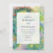 Whimsical Watercolor Floral Spring Wedding Kaart (Voorkant)