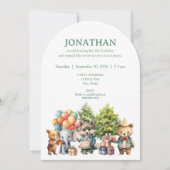 Whimsical Watercolor Forest Birthday Invitation (Devant)