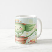 Whimsical Watercolor Garden Sprout Mug - Cute Plan (Devant droit)