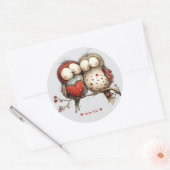 Whimsical Watercolor Love Birds Sticker (Enveloppe)