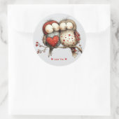 Whimsical Watercolor Love Birds Sticker (Sac)