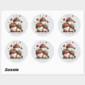 Whimsical Watercolor Strawberries Sticker (Feuille)