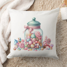 Whimsical Watercolor Sweet Candy Kussen