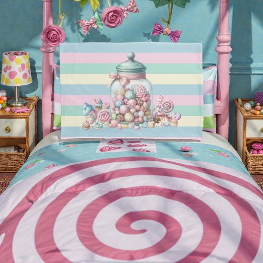 Whimsical Watercolor Sweet Candy Kussensloop