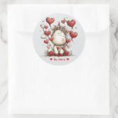 Whimsical Watercolor Unicorn Love Sticker (Sac)