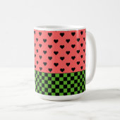 Whimsical Watermelon Colors patterated Koffiemok (Voorkant rechts)