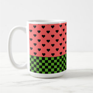Whimsical Watermelon Colors patterated Koffiemok