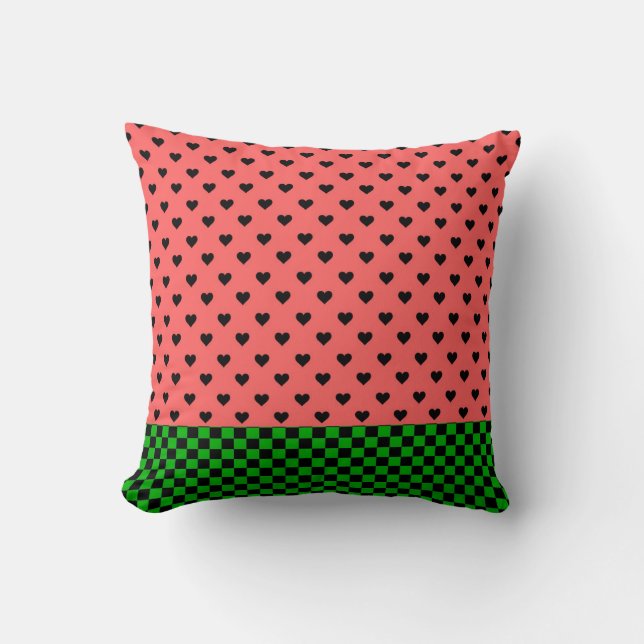 Whimsical Watermelon Colors patterated Kussen (Voorkant)