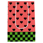 Whimsical Watermelon Colors patterated Medium Cadeauzakje (Achterkant)