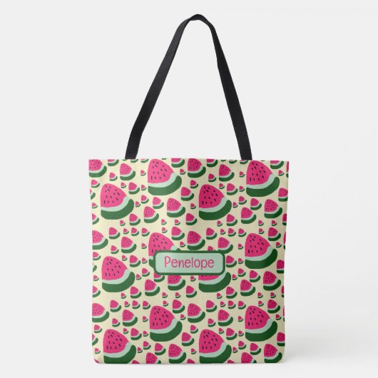 Whimsical Watermelons Cute Summer Fruit Pattern  Draagtas (Voorkant)