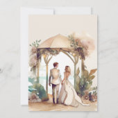 Whimsical Waterverf Beach Destination Wedding Save The Date (Achterkant)