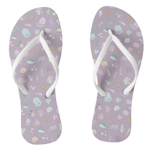 Whimsical Waterverf Beachy Seashells Teenslippers